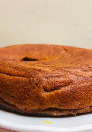 Hình của món Bánh bông lan nguyên cám cacao bằng nồi cơm điện.