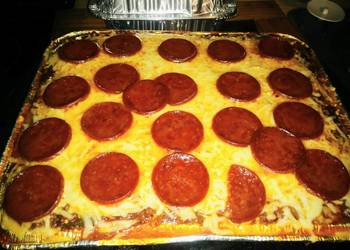 Easy Making Recipe Baked Spaghetti with Pepperoni Delicious Simple