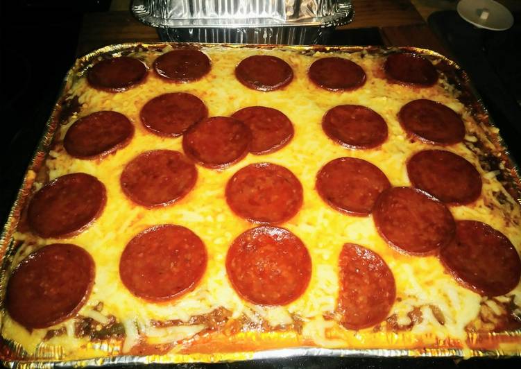 Steps to Prepare Perfect Baked Spaghetti with Pepperoni