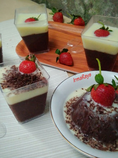 Foto resep Puding Coklat Vla Vanilla