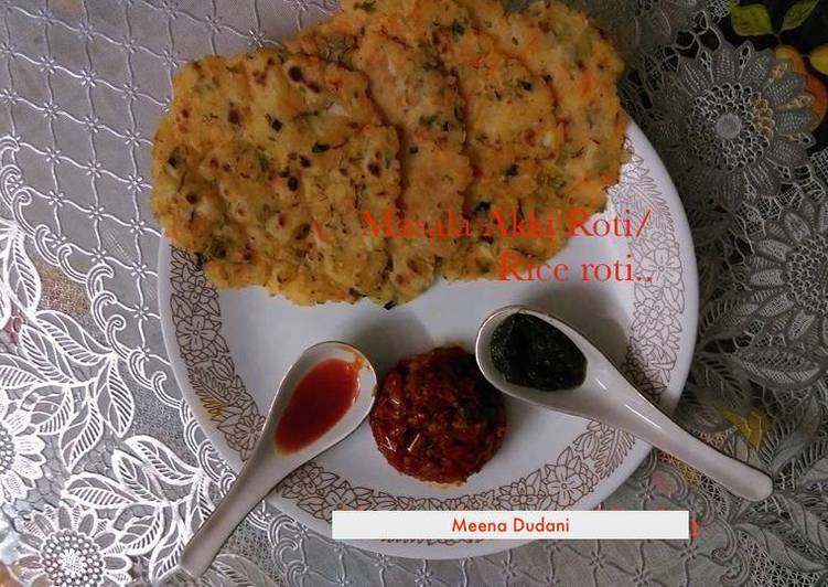 Recipe of Homemade Masala Akki Roti…..South Special
