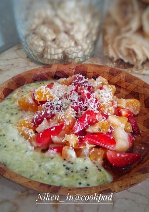 Foto resep Salad Buah Saus Kiwi