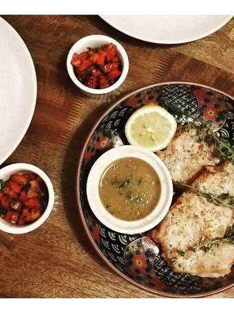 Easy Way Make Recipe Pork loin steaks with mustard and butter sauce that is Really Delicious, Appealing}