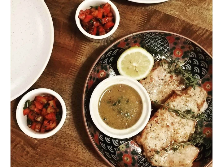 Easy Way Make Recipe Pork loin steaks with mustard and butter sauce that is Really Delicious, Appealing}