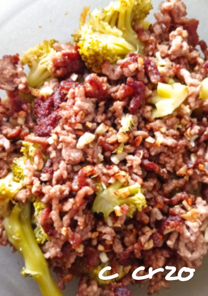 Una foto de Brócoli con carne al ajillo