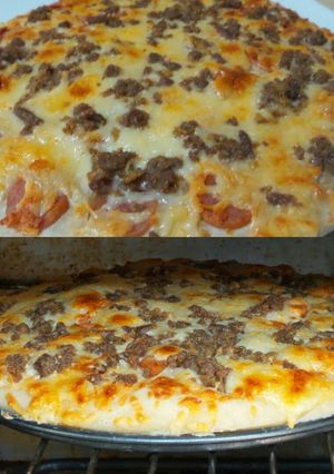 Foto resep Pizza cheesy meat lovers- homemade