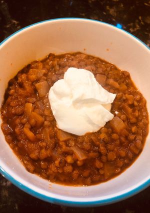 A picture of Lentils with Cilantro and Cumin.