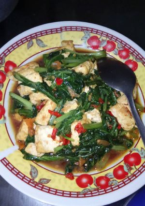 Foto resep Tumis sawi plus tahu