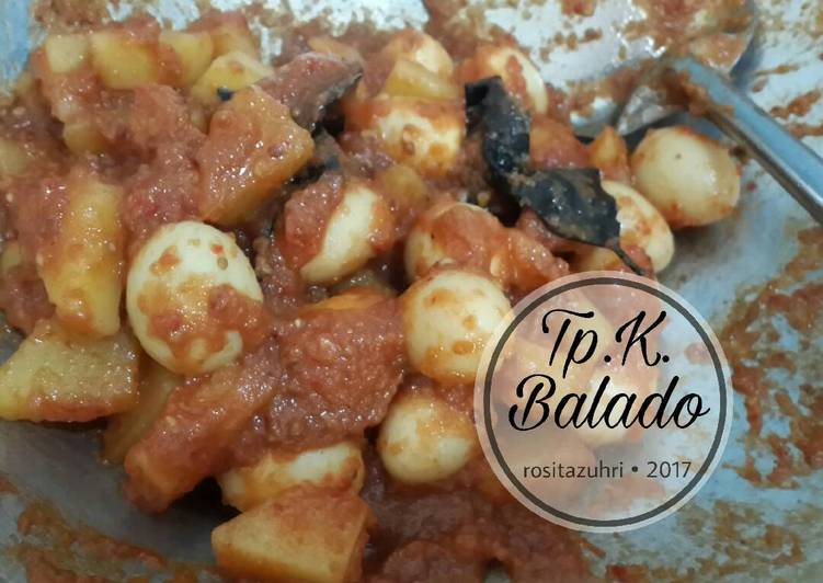 Telur Puyuh Kentang Bumbu Balado