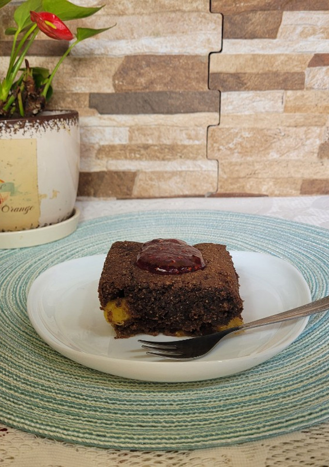 Una foto de Torta coco, chocolate y ananá