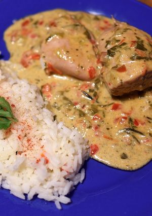 Una foto de Pollo a la Crema