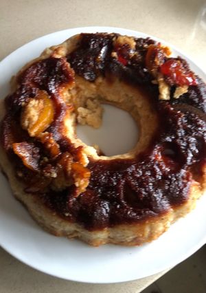 Foto principal de Pudín de coco rallado con frutas caramelizadas