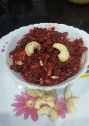 A picture of Beetroot Halwa.