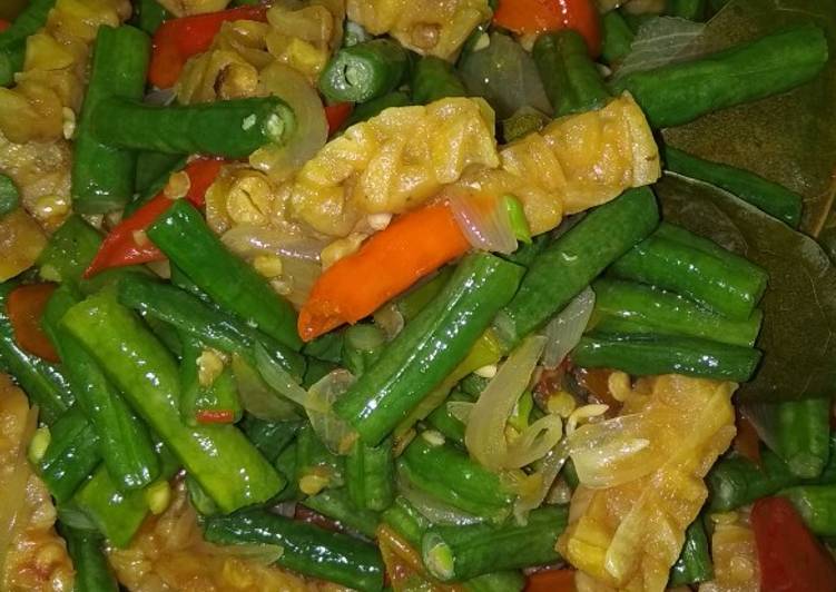 Oseng kacang panjang mix tempe