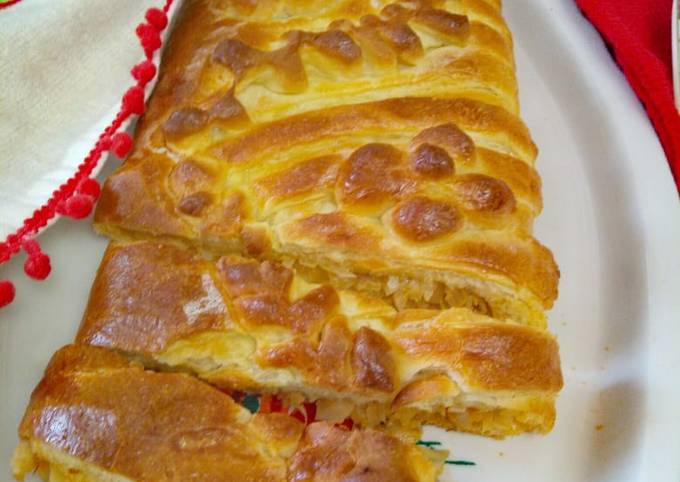 Кулебяка на тесте "как Штолле"