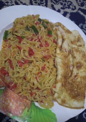Indomie da Masar kwai ainihin hoton girkin