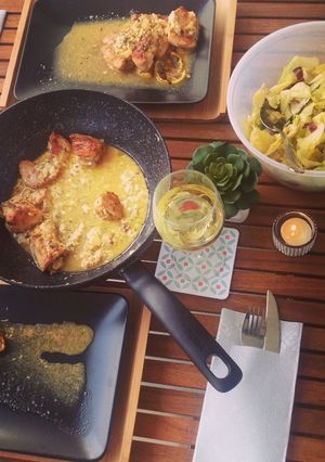Foto resep Poulet à la crème de parmesan