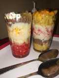 Fruit-cake parfait 😋😋