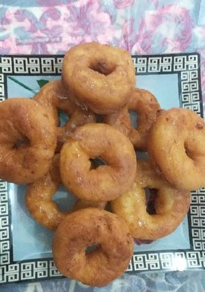 عکسی از دستور دونات سیب زمینی 🥯❤🥯❤