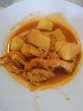 263. Estofado de yuba con patatas al toque de achiote y orégano