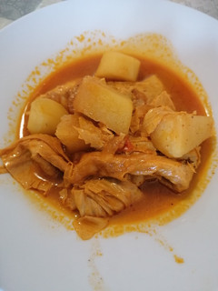 Una foto de 263. Estofado de yuba con patatas al toque de achiote y orégano