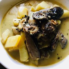 A picture of Swet potato shutkuni/shukto.