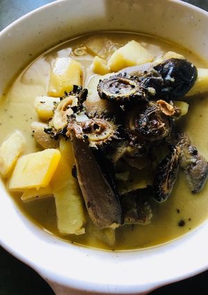 A picture of Swet potato shutkuni/shukto.