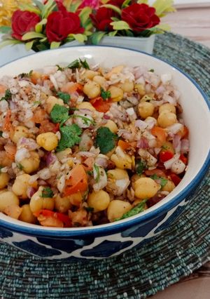 A picture of White Chickpea Chaat.