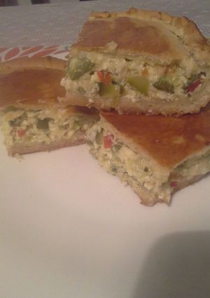 Una foto de Torta de ricota y zapallitos