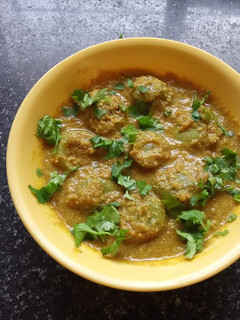 A picture of Stuffed Masala Tinda with Gravy.