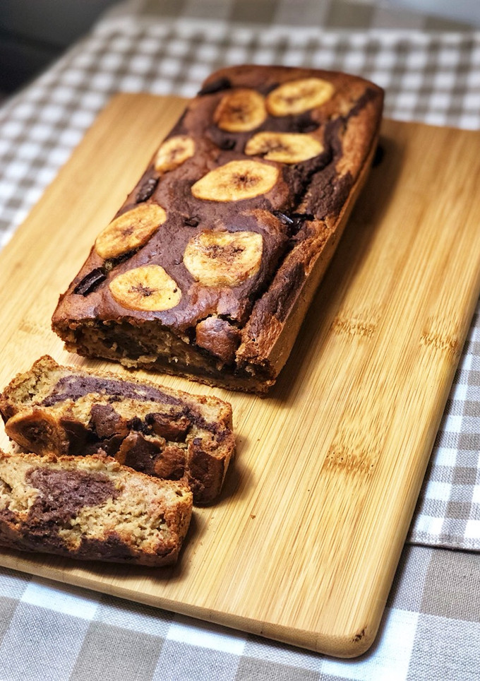 Una foto de Bizcocho de plátano y chocolate