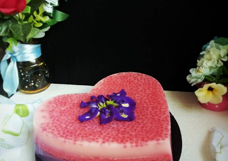 resep cara membuat Puding Lapis Mutiara Cinta