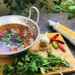 A picture of Dhaba Style moong daal.