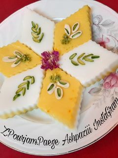 عکسی از دستور تر حلوای دو رنگ شیرازی