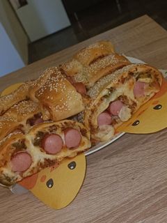 Nagyon extra virslis leveles tészta 🤤 recept fotója