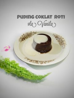 Foto resep Puding Coklat Roti vla Vanila