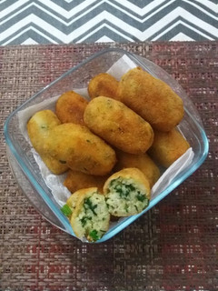 Una foto de Croquetas de arroz con espinacas!!!