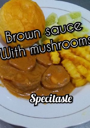 Foto resep Brown sauce with mushrooms