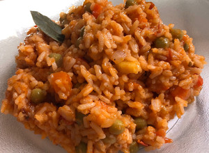 Una foto de Guiso de arroz, sin carne