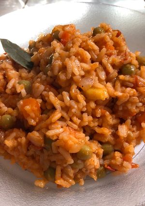 Una foto de Guiso de arroz, sin carne