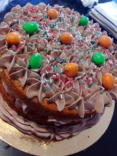 Una foto de Tarta de vainilla y trufa