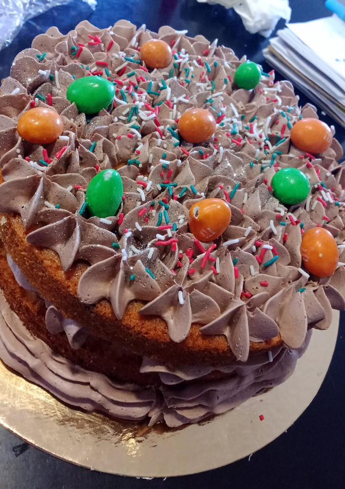 Una foto de Tarta de vainilla y trufa