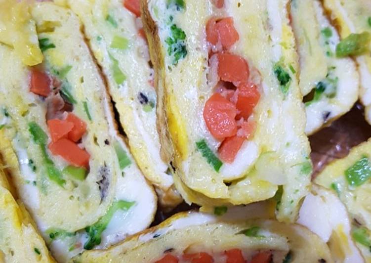 Resep masakan Korean roll egg ala ala | Langkah Membuat Korean roll egg ala ala Yang Mudah Dan Praktis