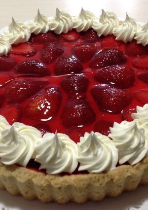 Una foto de Tarta de frutillas con Crema