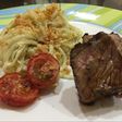Espagueti al Eneldo&Cherry Con Solomo al Grill #lacocinadegiri