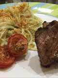 Espagueti al Eneldo&Cherry Con Solomo al Grill #lacocinadegiri
