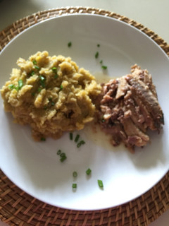 Una foto de Mangú de Plátanos Verdes