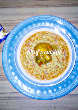 A picture of Indomie pepper soup.