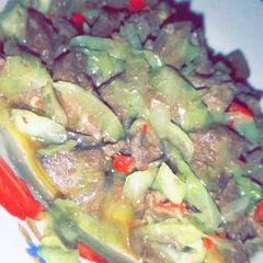 A picture of Vegetable liver sauce.