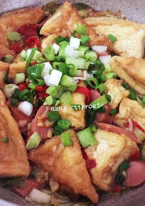 Foto resep Tumis sawi tahu putih